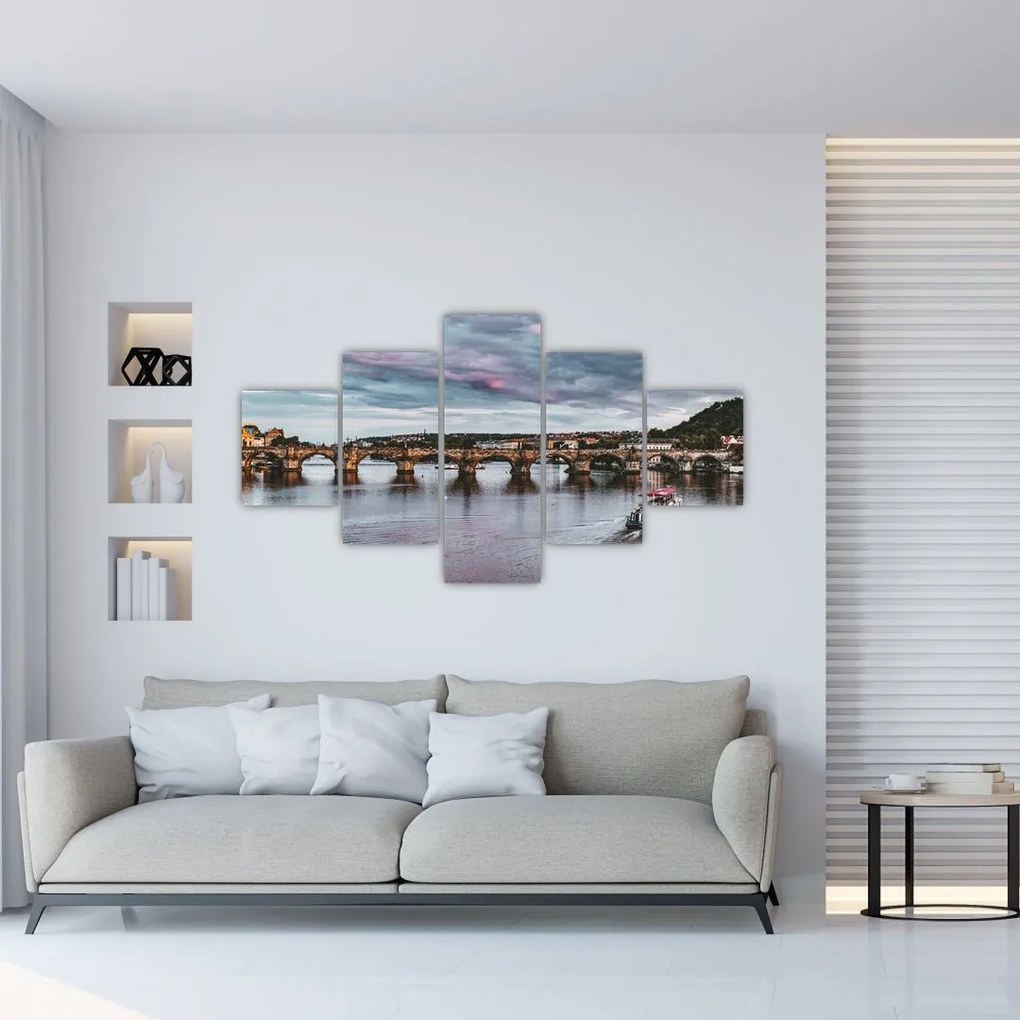 Obraz rzeki Wełtawy (125x70 cm)