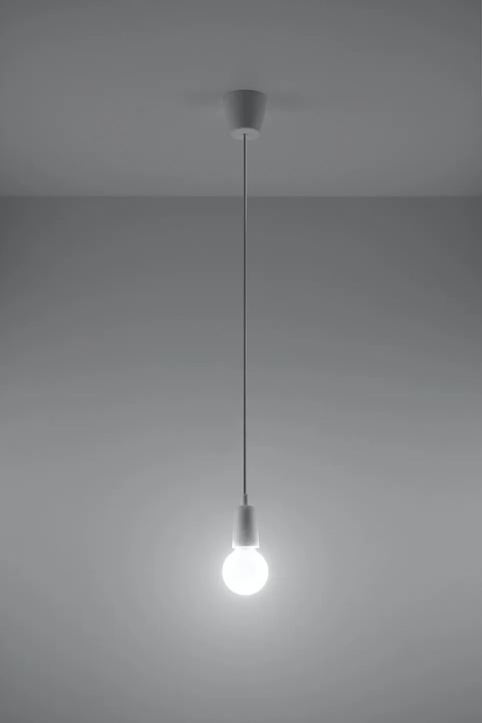 Biała pojedyncza lampa wisząca loft - 3X EX541 T8-Z59