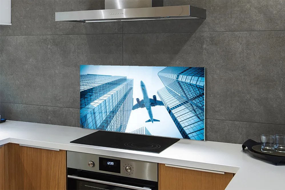 Panel nad Blat Kuchenny Samolot nad Budynkami