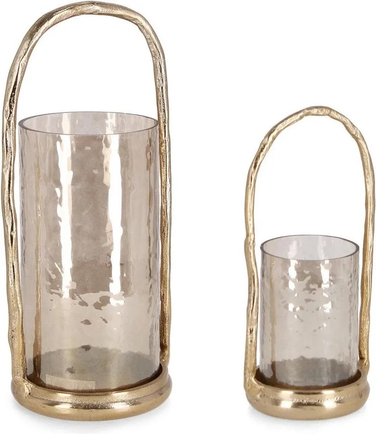 Metalowe świeczniki zestaw na świeczkę typu tealight 2 szt. Sagar – Bizzotto