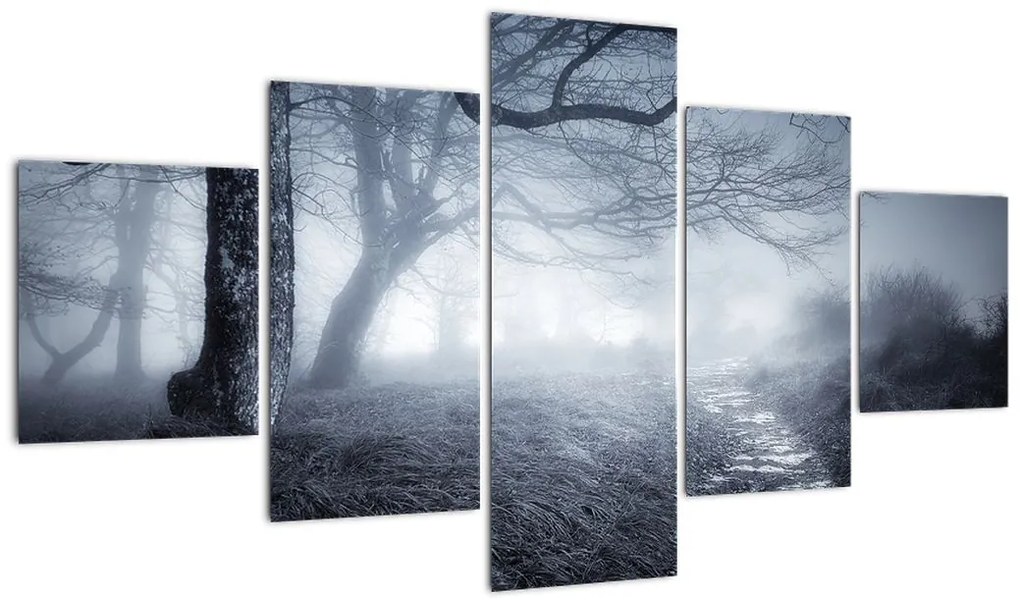 Obraz- Droga we mgle (125x70 cm)