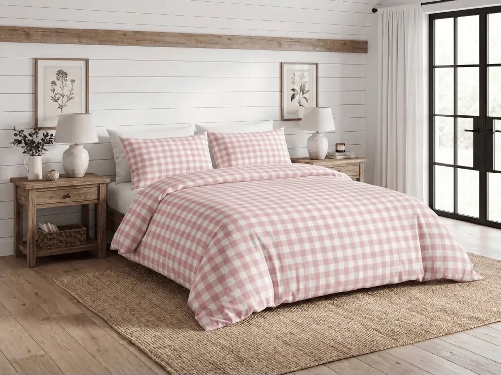 PrzytulneMieszkanie.pl PrzytulneMieszkanie.pl Bawełniana pościel PINK CUBE różowa, 100% bawełna Rozmiar pościeli: 70 x 90 cm | 140 x 200 cm