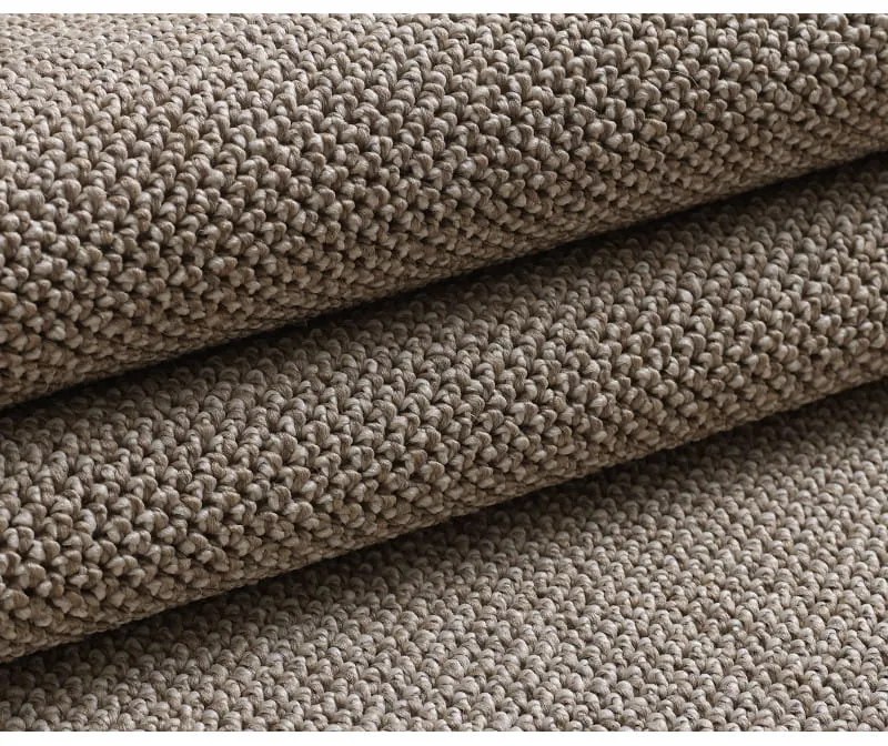 Dywan Nowoczesny Loom Brązowy Koło 120 cm x 120 cm Premium 100% Polipropylen