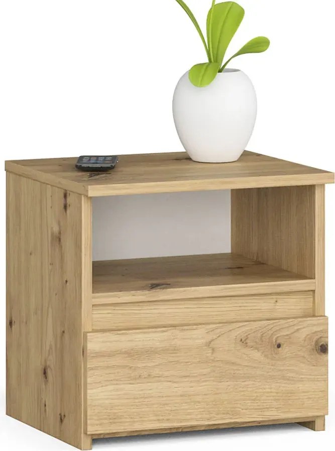 Stojąca szafka nocna z szufladą dąb artisan E5-E46