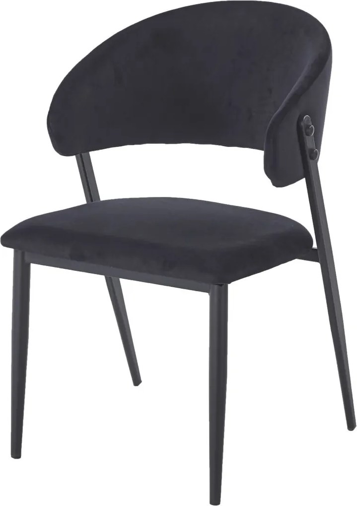 Eleganckie krzesło do jadalni K48-FX, czarny stelaż