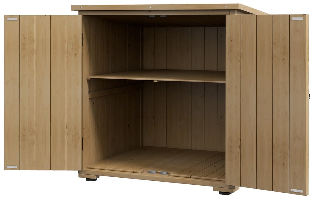 Outsunny Skrzynia na poduszki ogrodowe, odporny na warunki atmosferyczne, z dachem asfaltowym, 77,5 cm x 88 cm x 90 cm, ciemnoszary | Aosom PL