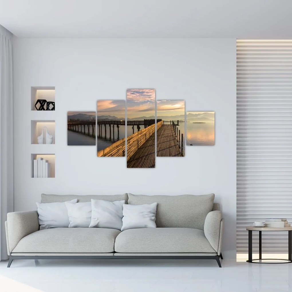 Obraz - Na brzegu jeziora Obersee (125x70 cm)
