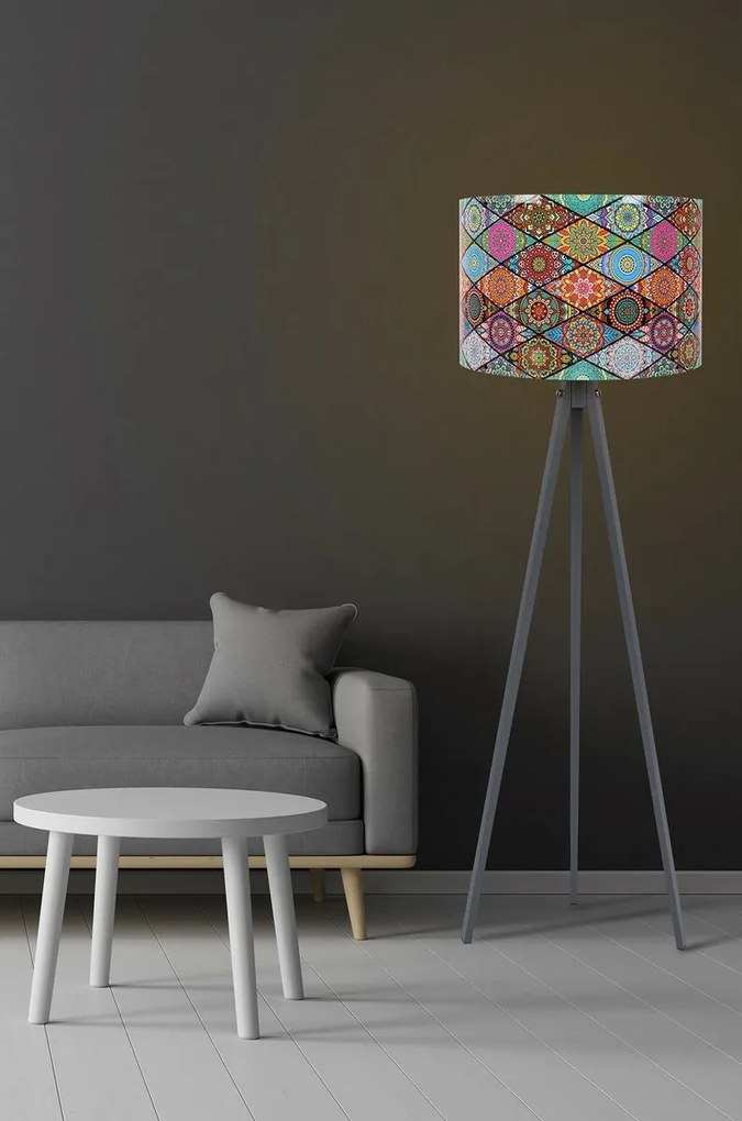Lampa podłogowa Mandala 136, szary