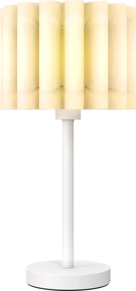 HOMCOM Lampa biurkowa w stylu retro, Lampa nocna, Plastikowy klosz, Przełącznik, Biała