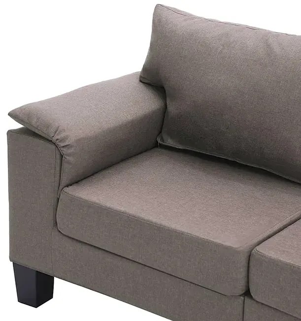 4-osobowa sofa taupe z podłokietnikami L4-T21
