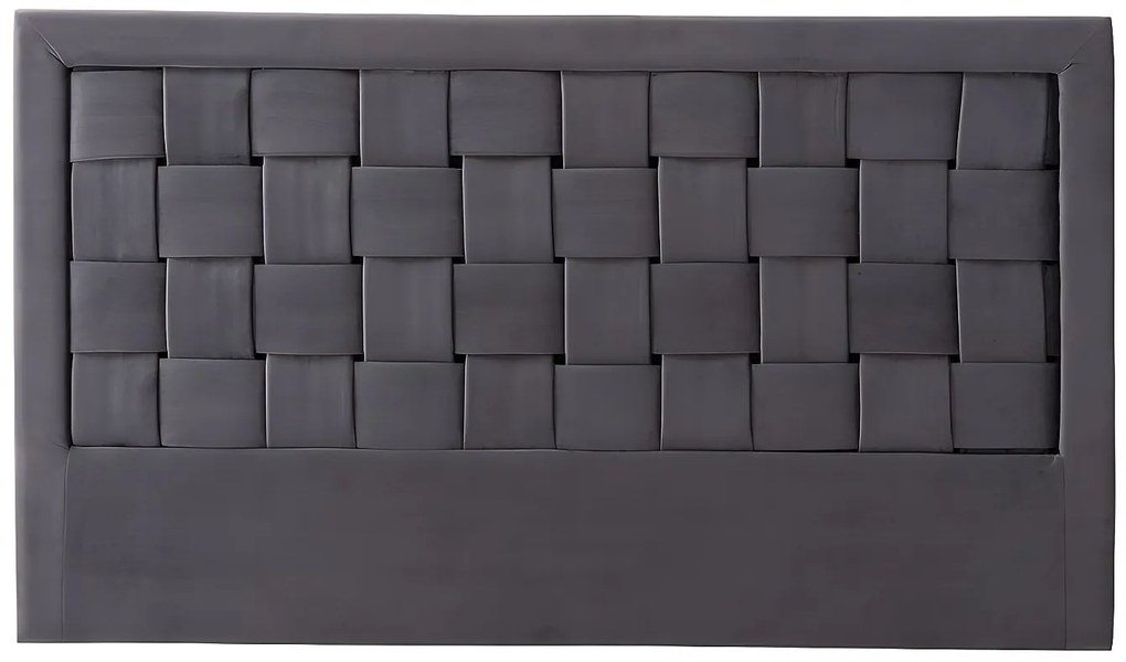 Zagłówek JENNA – 140 cm – welur – kolor ciemny szary
