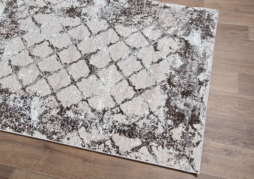 Dywan klasyczny Piero marokańska krata beżowy 60 cm x 100 cm