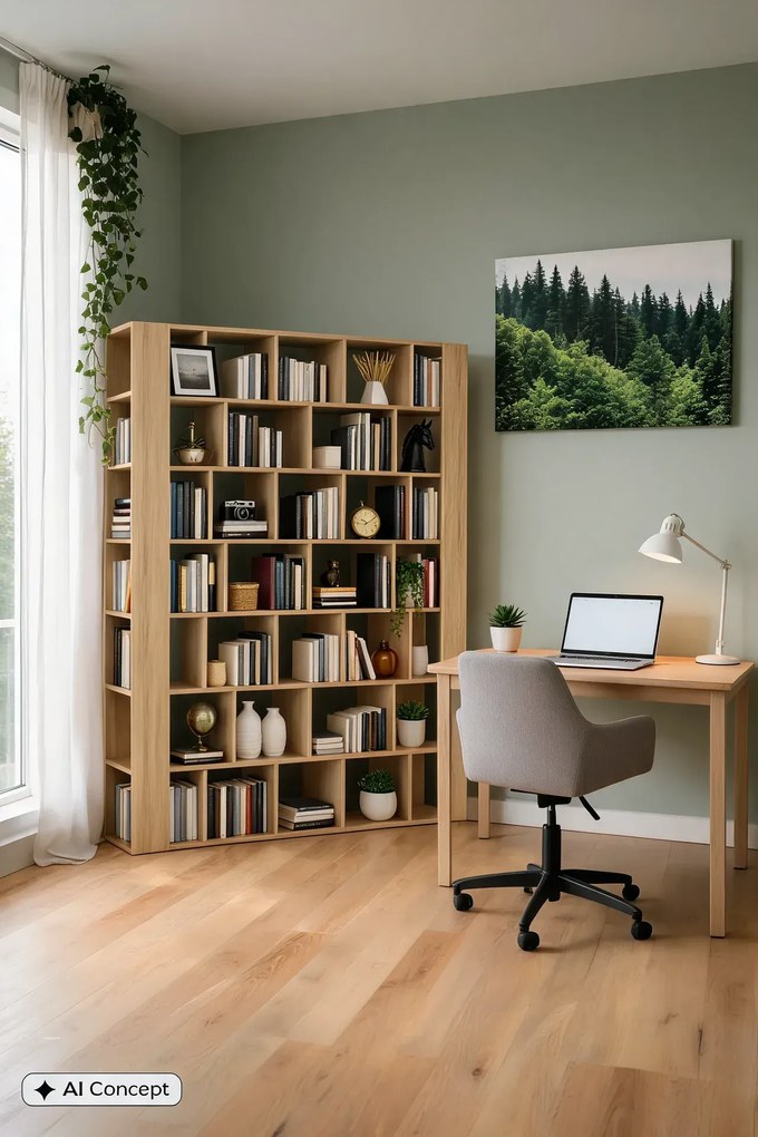 Wysoki regał biblioteczka na książki dąb sonoma S0-P33
