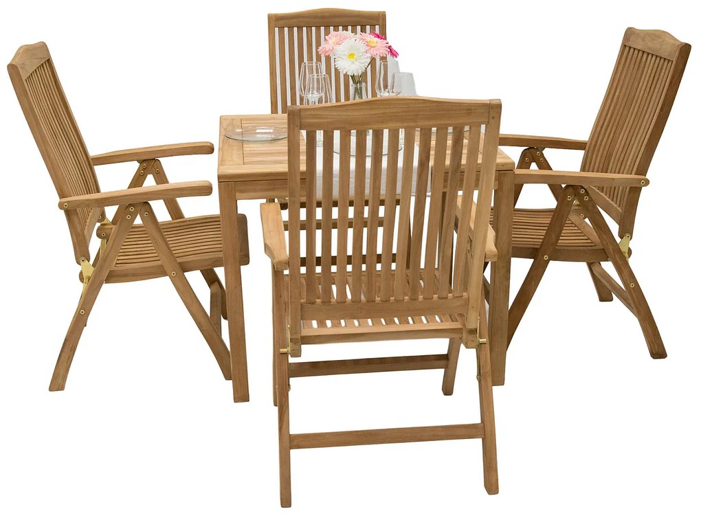Zestaw ogrodowy teak LAGUNA QUATRO 1 + 4