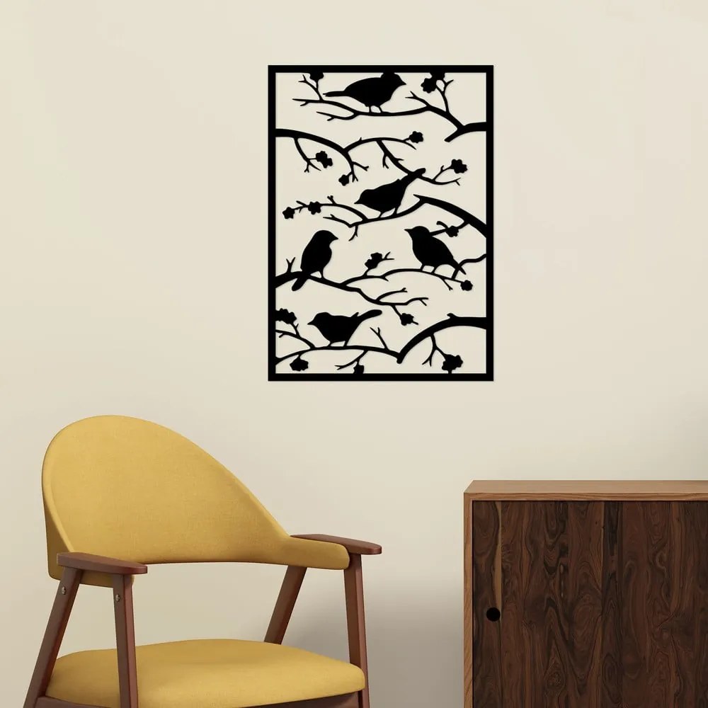 Metalowa dekoracja ścienna 47x66 cm Branch & Birds – Wallity