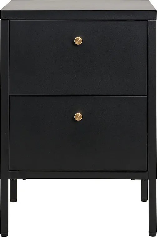 Stolik Nocny Dalby, Czarny, 40x40x60 cm, Kendra Home