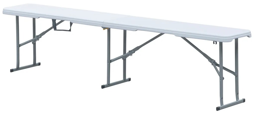 Autronic Ławka ogrodowa, metal, plastik, biała,AZ-K 1001 WT