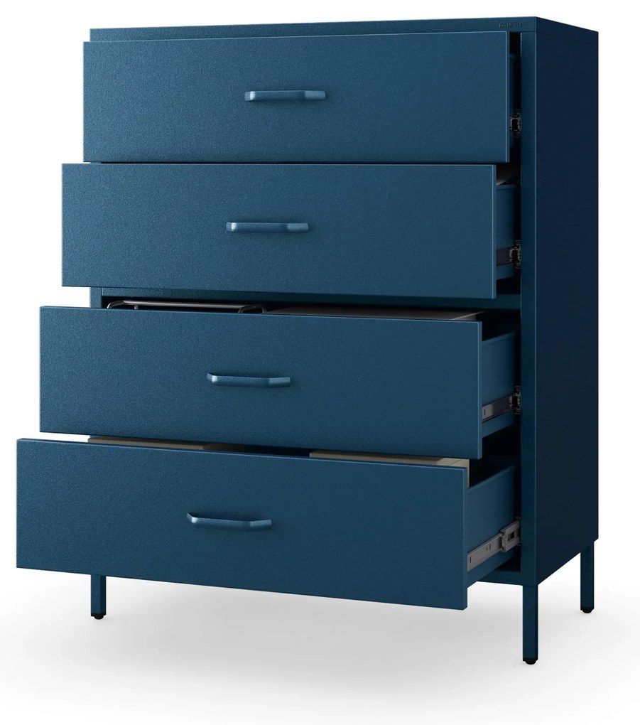 Komoda szafka metalowa granatowa Modern CARLA, 800 x 1015 x 400 mm