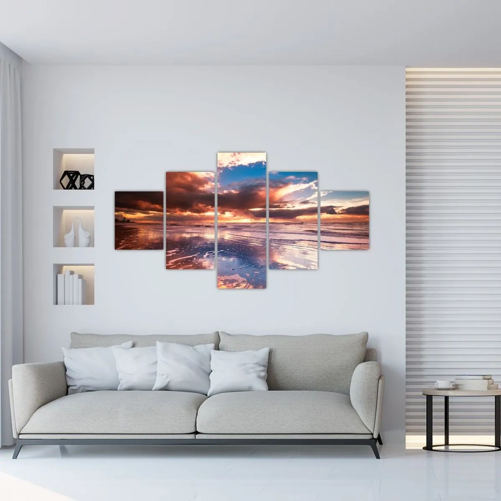 Obraz - Wieczorna plaża (125x70 cm)