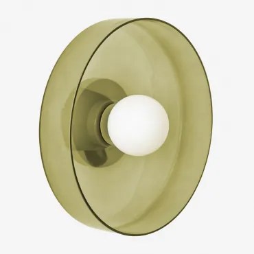 Kinkiet Ścienny Ze Szkła I Stali Nierdzewnej Jaxal Verde Cactus & Ø35 Cm - Sklum