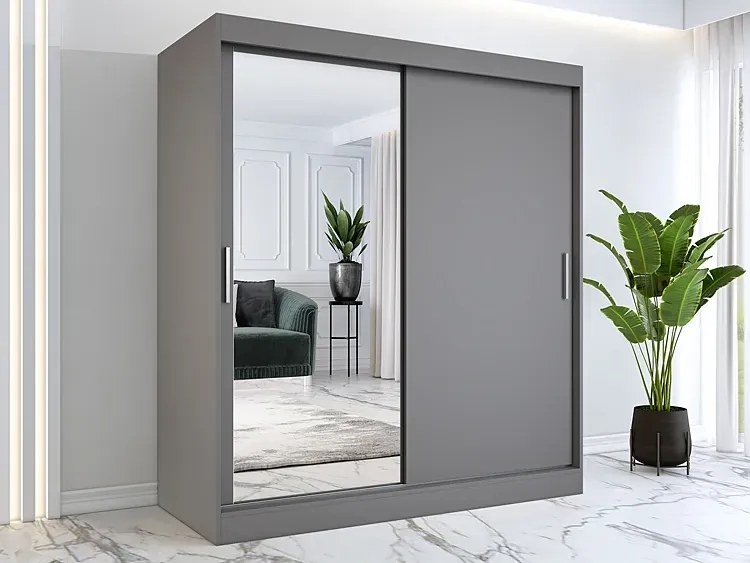 Szafa przesuwna antracyt 180 cm Parvat