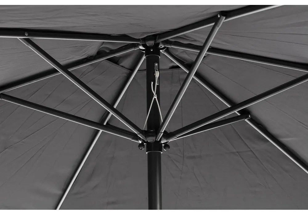 Czarny parasol ogrodowy ø 300 cm Happy Sun – Bonami Essentials