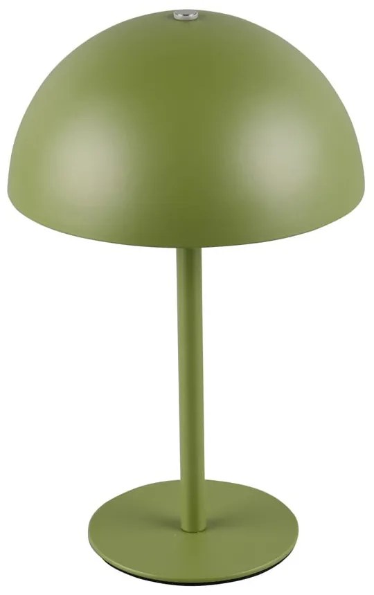 Zielona lampa stołowa LED z metalowym kloszem (wysokość 21 cm) Munoz – Trio