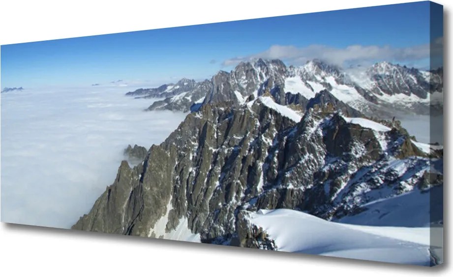 Fotoobraz na płótnie Szczyty Gór w Chmurach