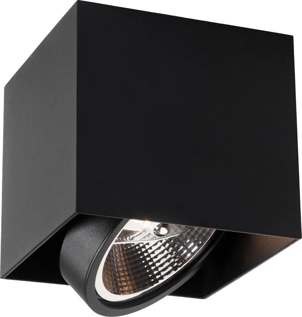 Designerski reflektor czarny kwadratowy AR111 - Box
