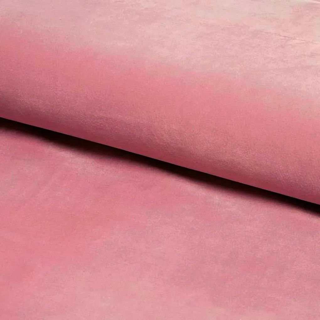 ŁÓŻKO ASPEN VELVET 90x200 KOLOR ANT.RÓŻ/DĄB TAPICERKA BLUVEL 52 SIGNAL