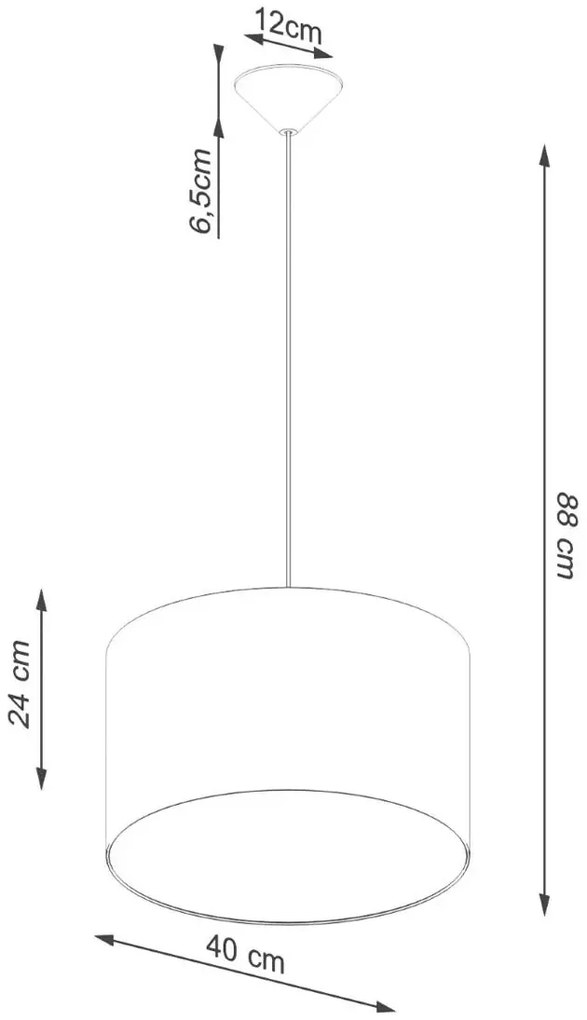 Czarna minimalistyczna lampa z abażurem - A654-Igla