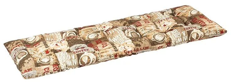 Bellatex Pikowana poduszka na ławkę, kawa, 40 x 120 cm