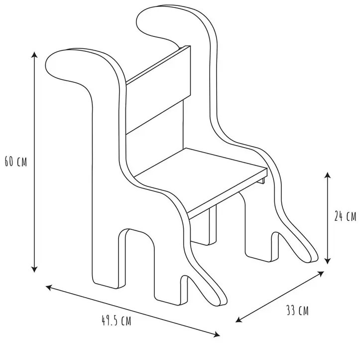 Krzesło dla dzieci z motywem dinozaurów K6-S02