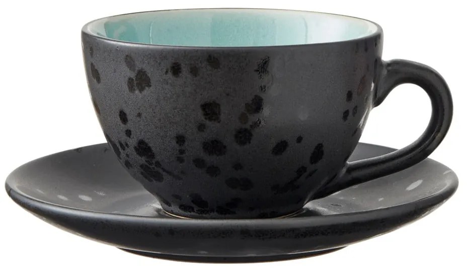 Czarne kamionkowe filiżanki zestaw 4 szt. 240 ml Black/Mix – Bitz