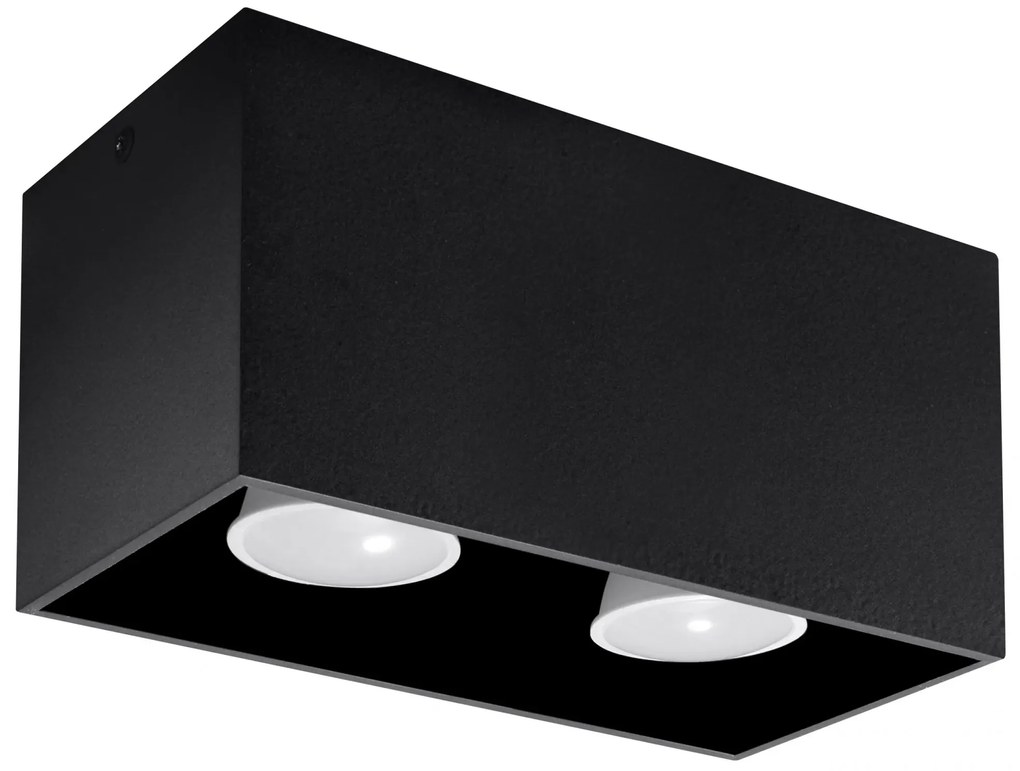 Czarny minimalistyczny plafon LED - EX509-Lenobri