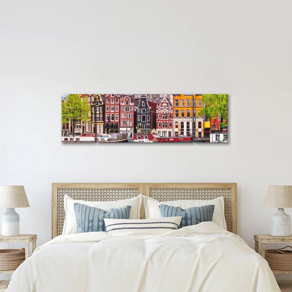 Obraz - Amsterdam, domy tańca (170x50 cm)