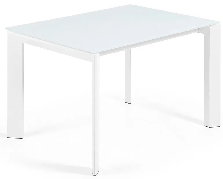 Rozkładany stół z dodatkowym blatem ze szklanym blatem 80x120 cm Axis – Kave Home