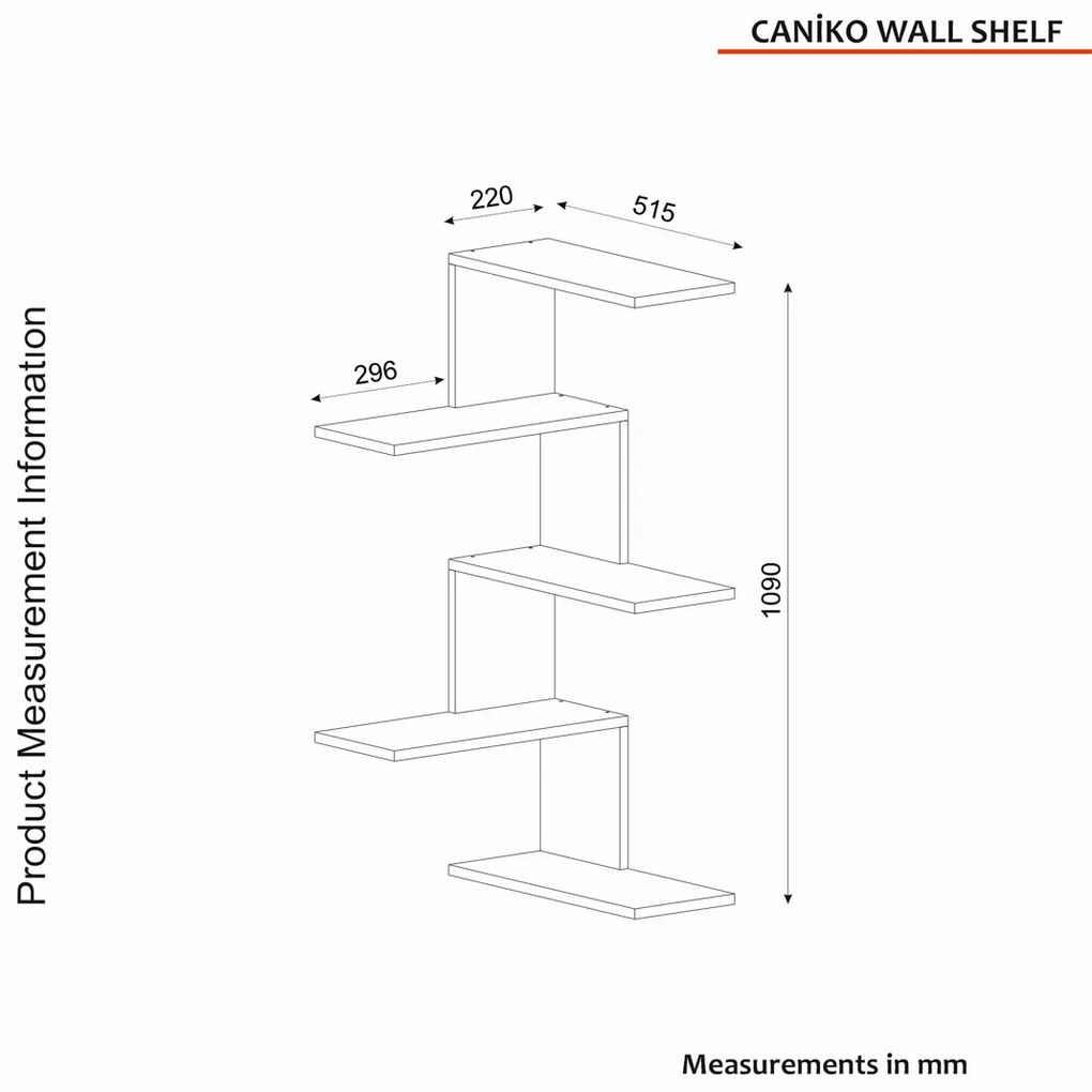 Półka Caniko Walnut