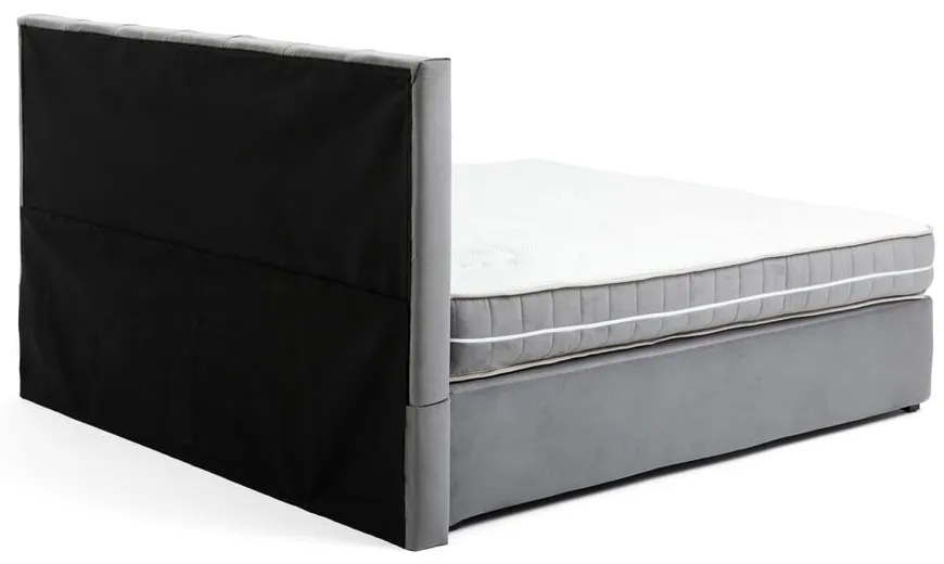 Szare łóżko kontynentalne 180x200 cm Olia Bold Line – Bonami Selection