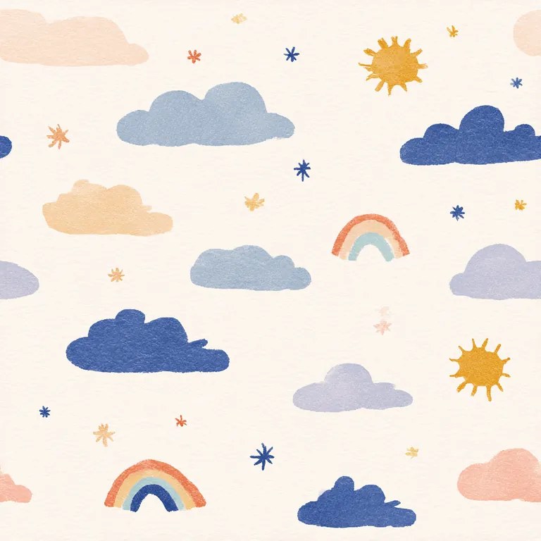 PrzytulneMieszkanie.pl Bawełniane prześcieradło CLOUDIRO kolorowe 140x240 cm