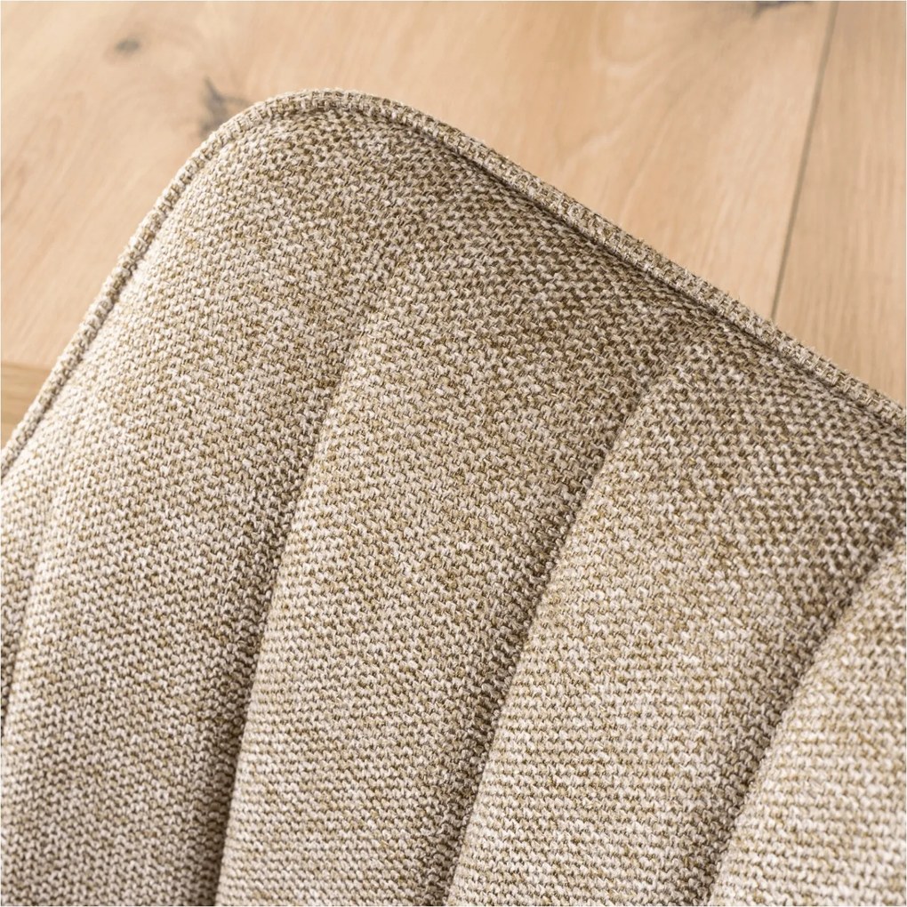 Krzesło Tapicerowane Obrotowe do Salonu LEMON Beżowe Nowoczesne Skandynawskie