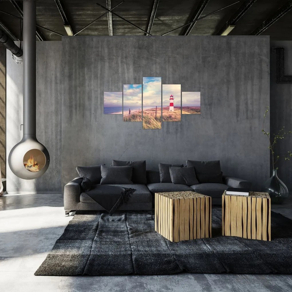 Obraz - Czerwona latarnia morska (125x70 cm)
