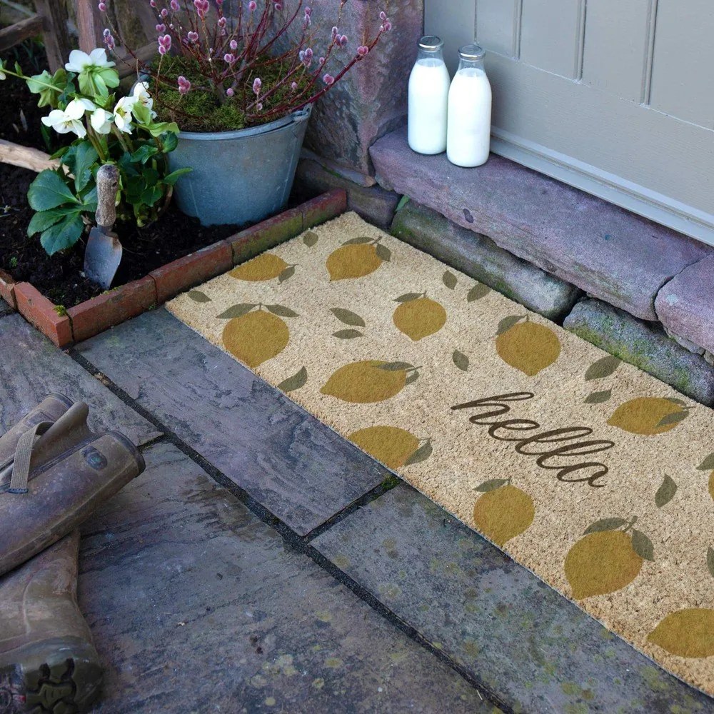 Wycieraczka z włókna kokosowego 40x120 cm Hello Lemons – Artsy Doormats