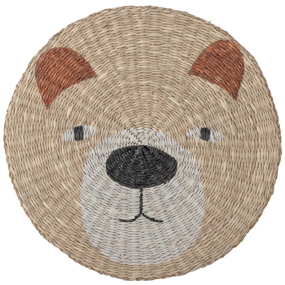 Dziecięca mata stołowa z trawy morskiej ø 38 cm Malla − Bloomingville Mini