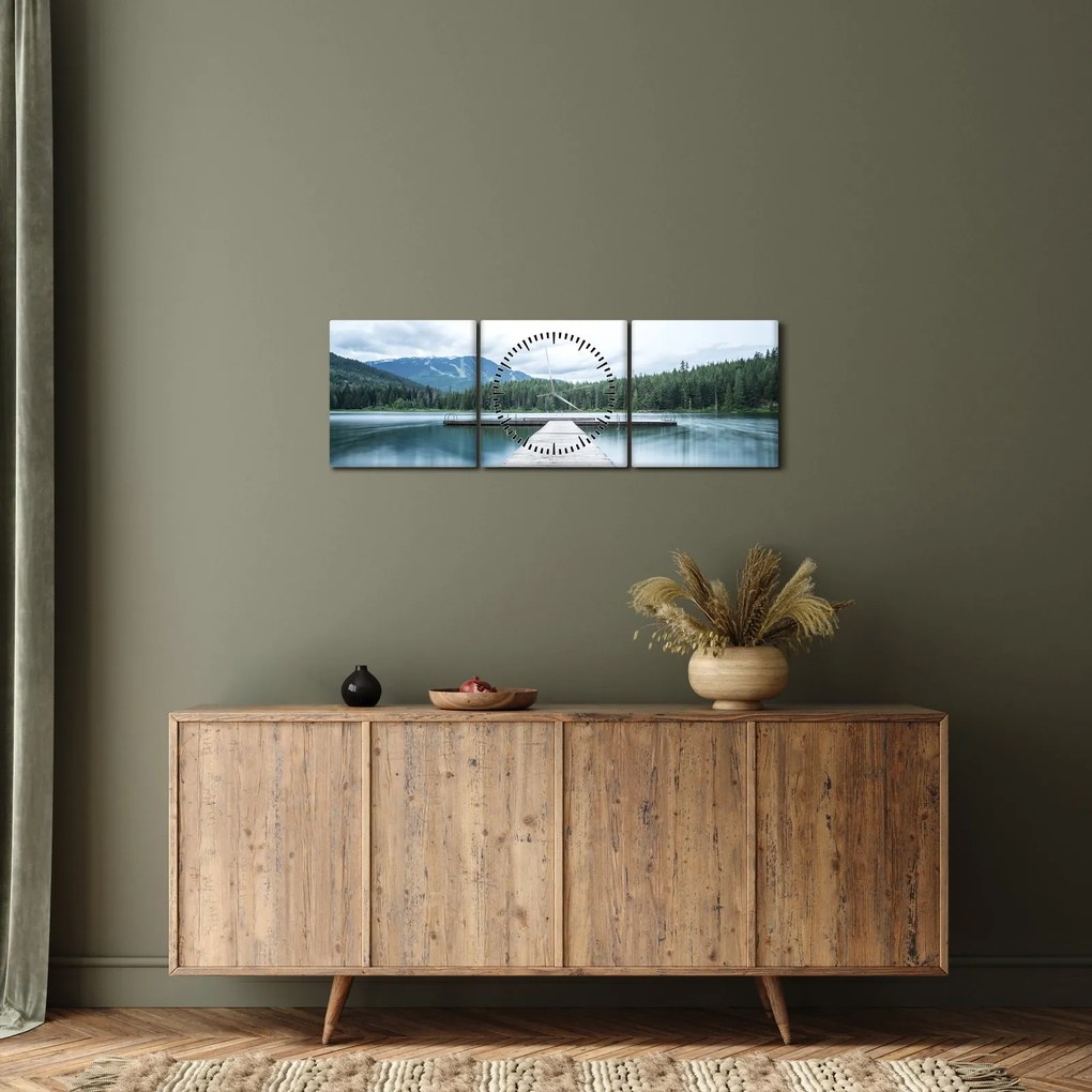 Obraz - Patrząc z molo (z zegarem) (90x30 cm)