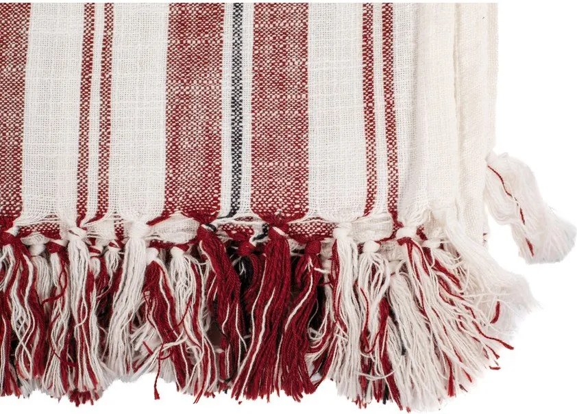 Bawełniany koc w kolorze terakoty 150x200 cm Indira – Tiseco Home Studio