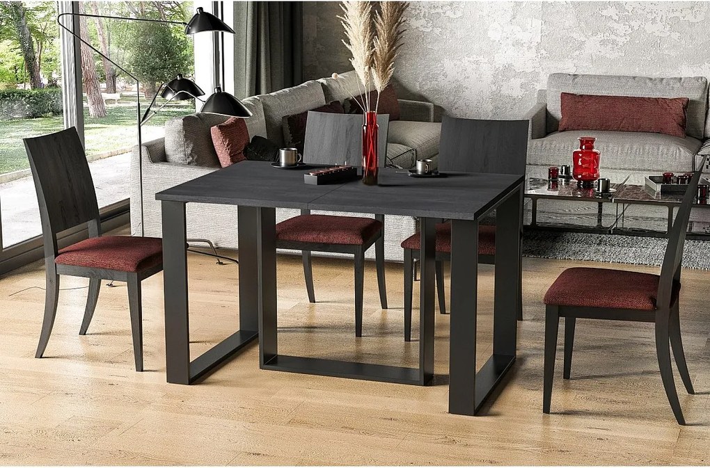Stół rozkładany BORYS 130(250)x80 beton ciemny