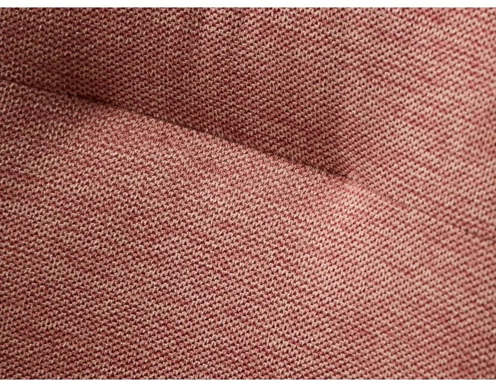 Różowy tapicerowany fotel jadalniany z podłokietnikami Roxana – Unique Furniture