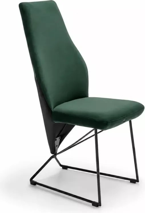 Minimalistyczne krzesło welurowe Ibis do salonu