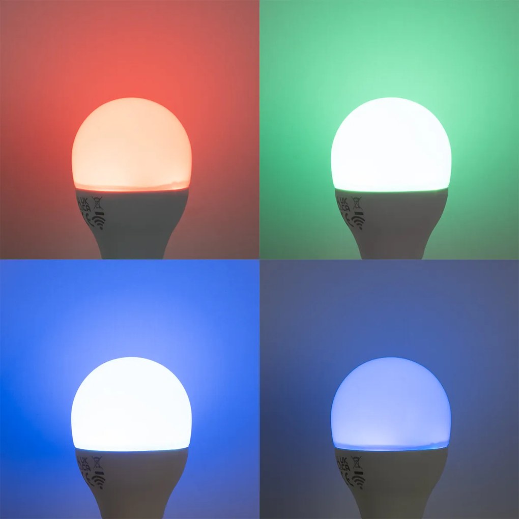 Zestaw 5 inteligentnych żarówek LED E14 G45 Opal RGBW 4,9W 470 lm 2700-6500K